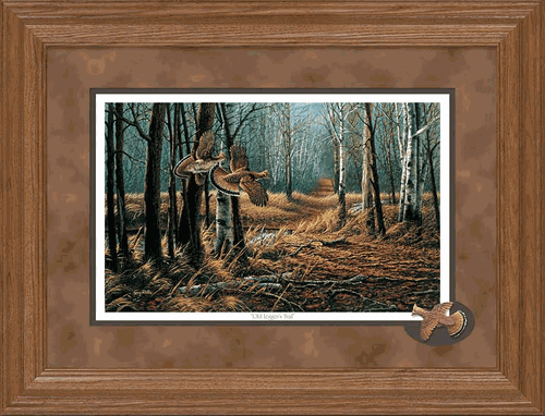 Old Logger's Trail Cameo Oak Framed